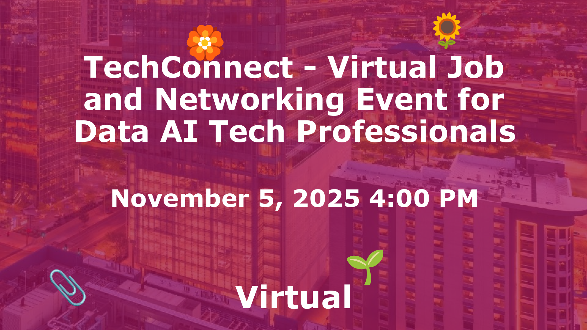 TechConnect - Virtual Job and Networking Event for Data AI Tech Professionals event image